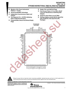 SN74ABT7820-15PH datasheet  